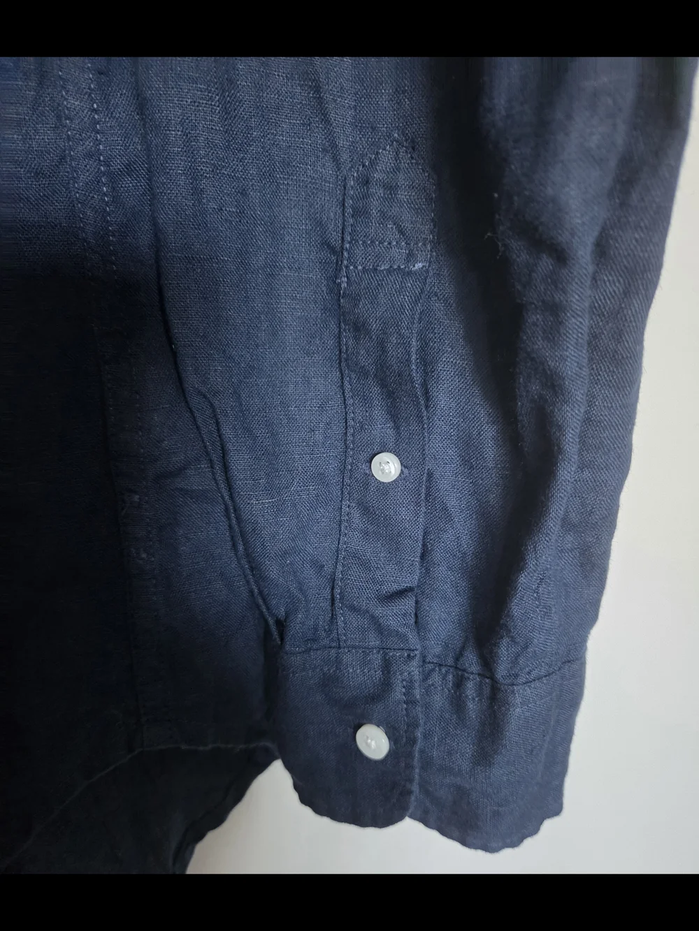 J. Crew Navy Button-Down Linen Shirt